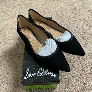 Sam Edelman Black Suede Flats Size 8